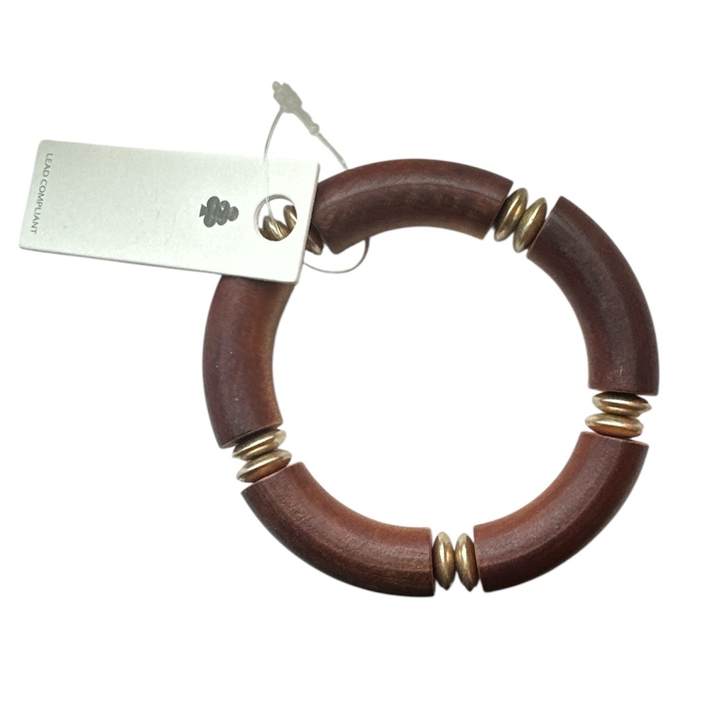 Lead Compliant Bamboo Style Stretch Bracelet